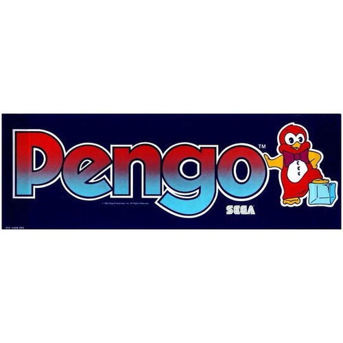 Pengo arcade marquee translite - pengo,