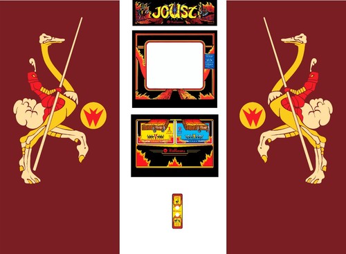 Joust arcade artwork set - arcade,